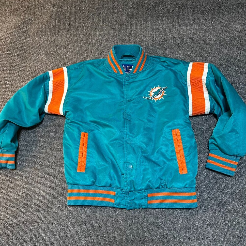 Miami Dolphins NFL Football Youth 10-12 Jacket Longsleeve Snap